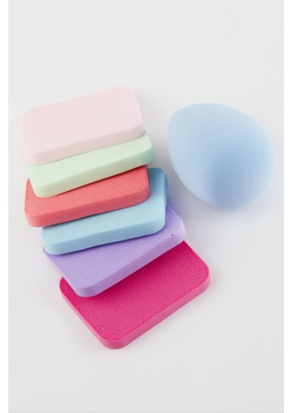 Techmrt 7 Adet Karışık Makyaj Süngeri-Renkli fiyatları