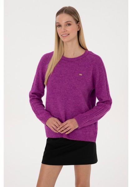 Kadın Menekşe Kazak /triko 50310106-VR037