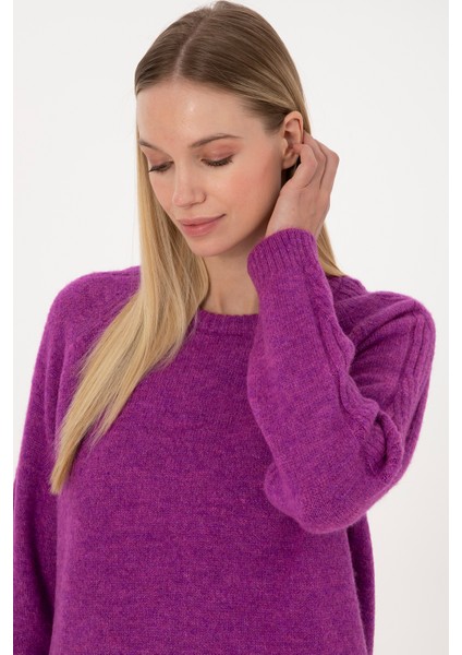 Kadın Menekşe Kazak /triko 50310106-VR037 fiyatları