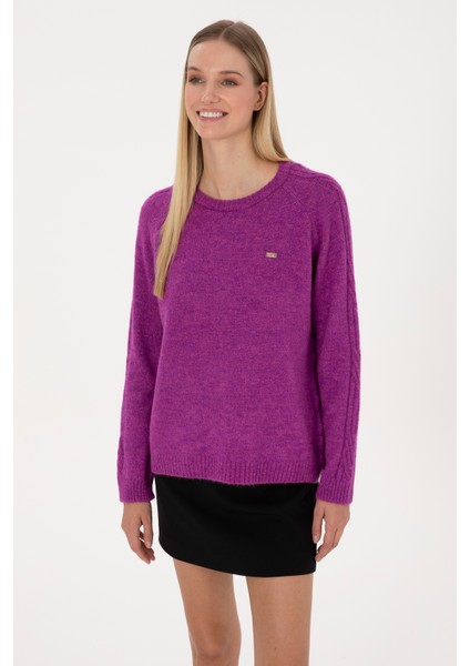 Kadın Menekşe Kazak /triko 50310106-VR037 modelleri