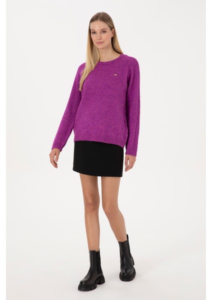 Kadın Menekşe Kazak /triko 50310106-VR037 fırsatları