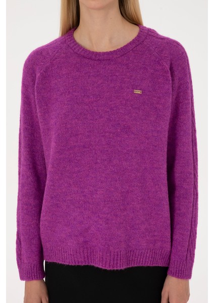 Kadın Menekşe Kazak /triko 50310106-VR037