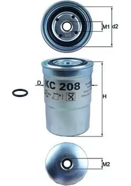 KC208 Yakit Filtresi ME132525 ME132526 ME190031