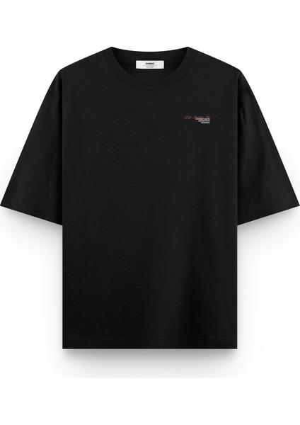 Siyah Oversize Tshirt Life Magician Sırt Baskılı T-Shirt Oversize Yazılı Unisex Tişört 1218 fiyatları