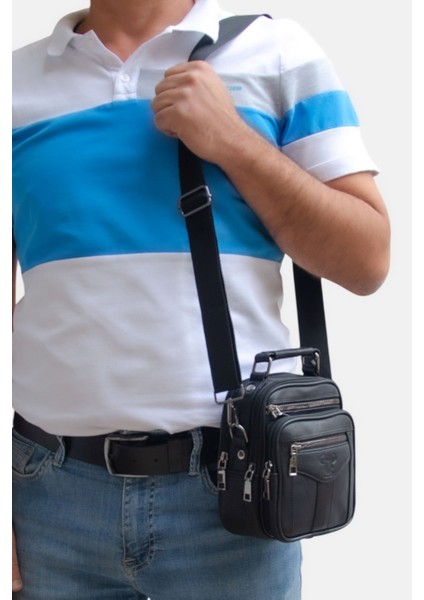 Hakiki Deri Kasalı El Çantası Omuz Çantası Küçük Boy LD613