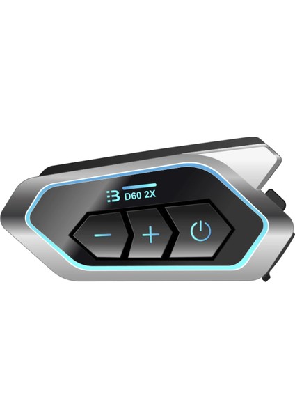 D60 2x Motosiklet Kask Kulaklığı Bluetooth Intercom Rgb Işıklı 2 Intercom Bağlantılı - Lisinya