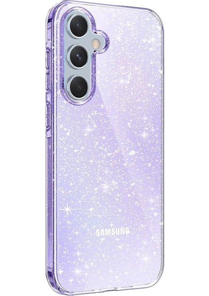 Newface Samsung Galaxy A15 4g Kılıf Glow Kapak - Mor