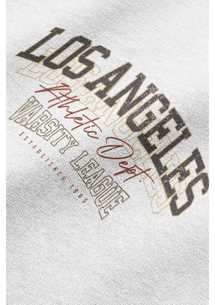 Los Angeles Baskılı Yarı Oversize T-Shirt 1127 fiyatları