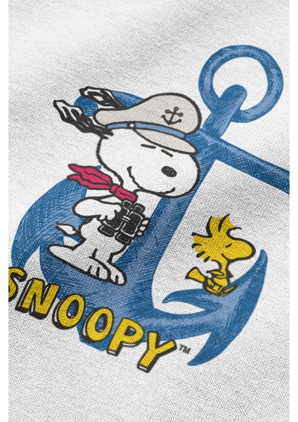 Denizci Snoopy Çapa Baskılı Yarı Oversize T-Shirt 1144 fiyatları