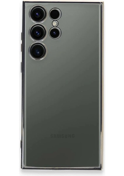 Newface Samsung Galaxy S24 Ultra Kılıf Razer Lensli Silikon - Gümüş