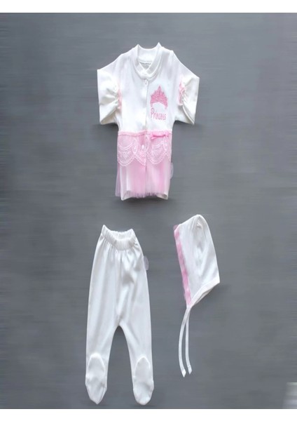 Taçlı Prensesim Nakışlı 10LU Zıbın Takımı Hastane Çıkışı Pembe fırsatları