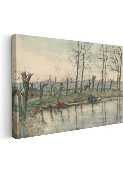 Kanvas Yatay Duvar Tablosu Kanvas Vintage Manzara Ev Ofis Salon Modern Duvar Tablosu