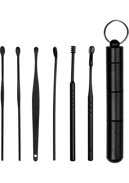 Ezere 6 Parça Spiral Kulak Temizleme Seti- Paslanmaz Çelik Temizleme SETI-(1903)