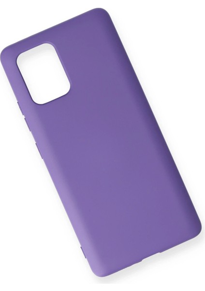 Samsung Galaxy A91 / S10 Lite Kılıf Nano Içi Kadife Silikon - Mor