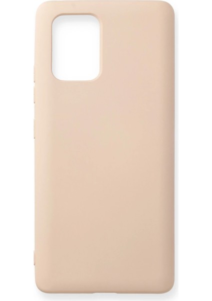 Samsung Galaxy A91 / S10 Lite Kılıf Nano içi Kadife Silikon - Pudra modelleri