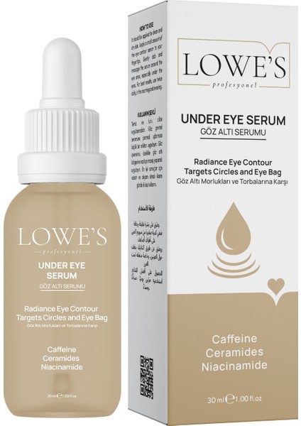 Lowes Göz Altı Serumu – Morluk, Şişlik ve Ince Çizgilere Karşı 30 ml fiyatları