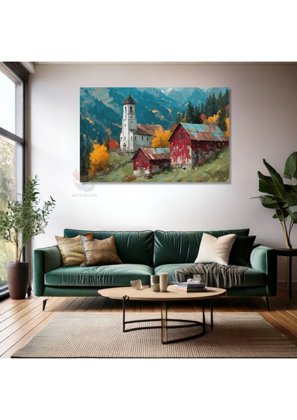Kanvas Yatay Duvar Tablosu Kanvas Sonbahar Manzarasi5 Ev Ofis Salon Modern Duvar Tablosu fiyatları