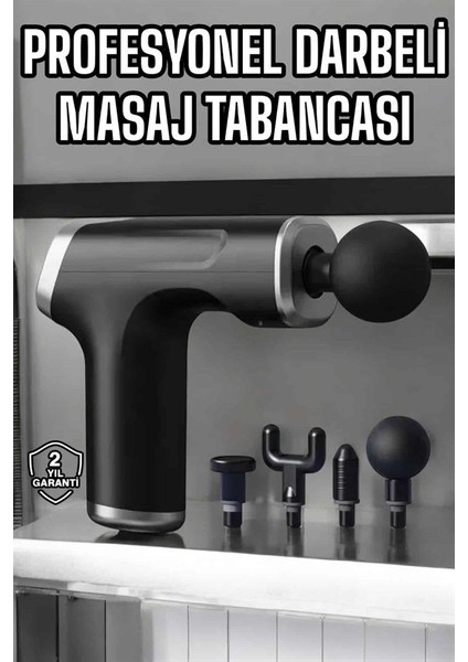 Masaj Tabancası 4 Başlıklı Kas ve Vücut Ağrıları Için Şarjlı Darbeli fiyatları