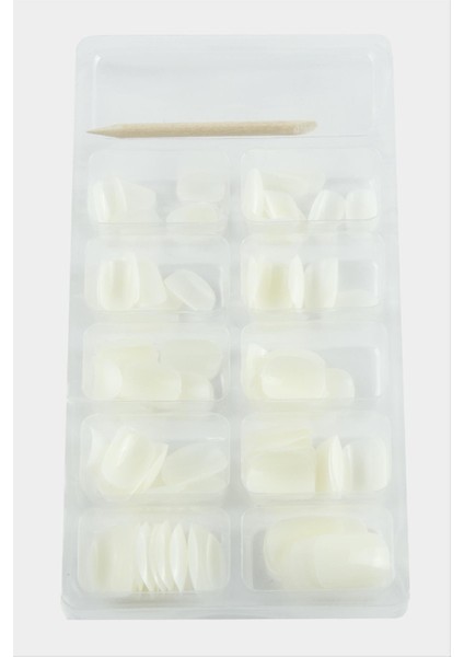 Techmrt Misyul Küt Oval Takma Tırnak 100 Adet-Krem fiyatları