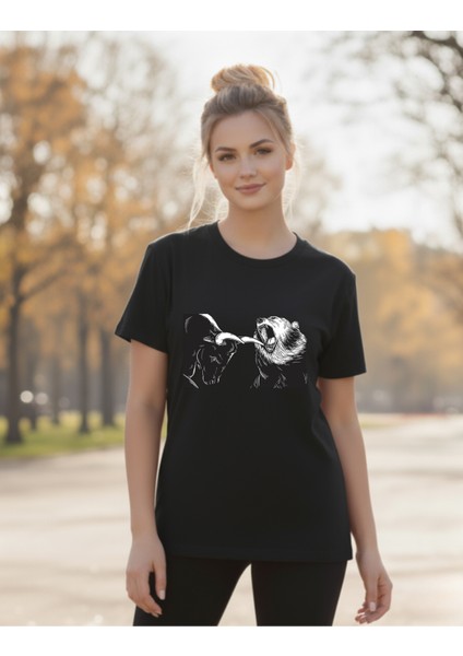 Devısso Traders Bear & Bull Fight - Traders, Borsaci Kadın Siyah T-Shirt fiyatları