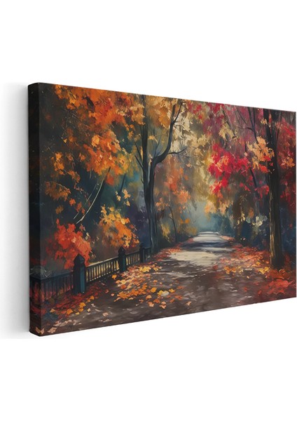 Kanvas Yatay Duvar Tablosu Kanvas Sonbahar Manzarasi2 Ev Ofis Salon Modern Duvar Tablosu