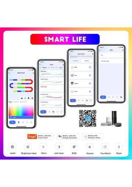 Tuya Destekli Wifi Kontrollü Rgb Şerit LED Set 10 Metre