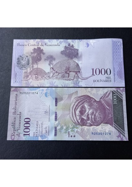 3996368F6220541A44 2017 Venezuela 1000 Bolivar Çil Kağıt Para
