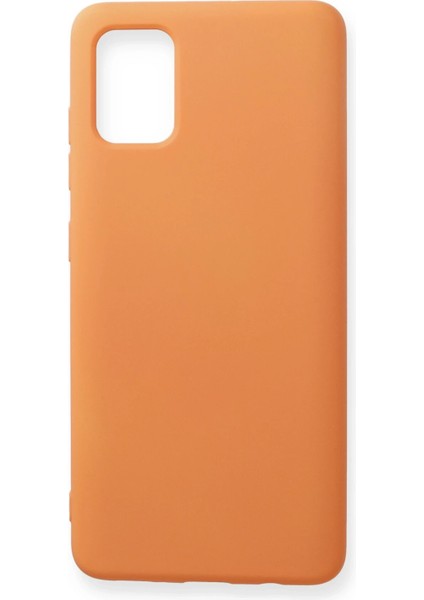 Samsung Galaxy A71 Kılıf Nano Içi Kadife Silikon - Turuncu modelleri
