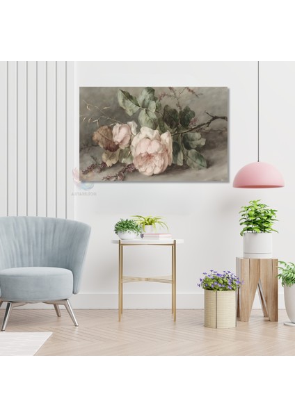 Kanvas Yatay Duvar Tablosu Kanvas Vintage Pembe Gul Ev Ofis Salon Modern Duvar Tablosu modelleri