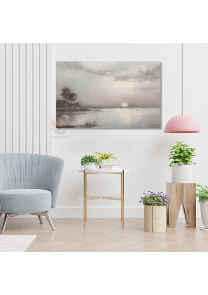 Kanvas Yatay Duvar Tablosu Kanvas Vintage Gun Batimi Ev Ofis Salon Modern Duvar Tablosu modelleri