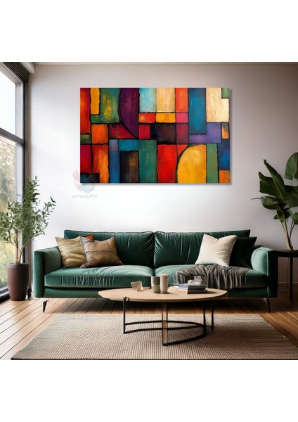 Kanvas Yatay Duvar Tablosu Kanvas Soyut Geometrik Sanat2 Ev Ofis Salon Modern Duvar Tablosu fiyatları
