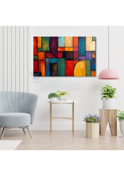 Kanvas Yatay Duvar Tablosu Kanvas Soyut Geometrik Sanat2 Ev Ofis Salon Modern Duvar Tablosu modelleri