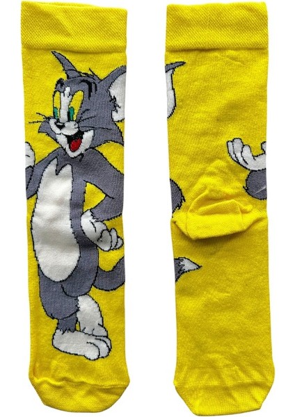 Tom Sarı Soket Çorap