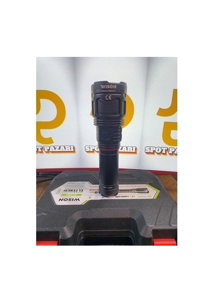 WS-12800 Profesyonel El Feneri | 80W – 8000 Lümen – 24000 Mah – Powerbank Özellikli – Zoomlu – Type-C Şarj – Metal Kasa indirimleri