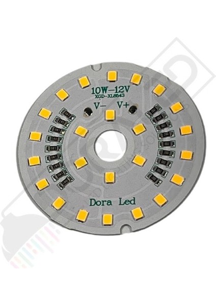 12Volt 10Watt Smd 2835 Ledli Led Modül Gün Işığı 10mm Delik Çaplı 12V 10W Avize Ledi 56mm