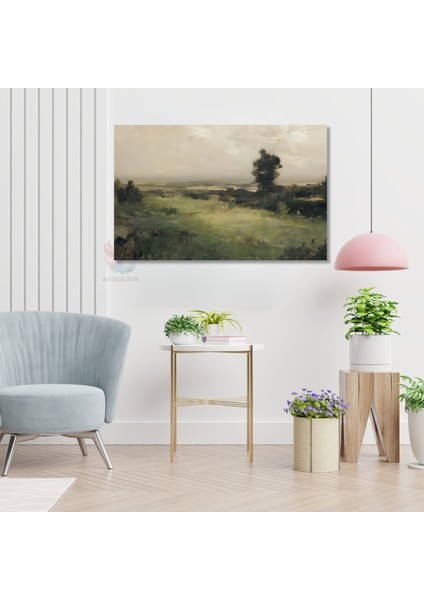 Kanvas Yatay Duvar Tablosu Kanvas Vintage Kirsal Manzara Ev Ofis Salon Modern Duvar Tablosu modelleri