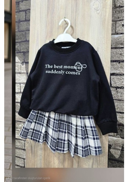 Yeni Sezon Kız Çocuk Ekose Etekli Alt Üst Takım fiyatları