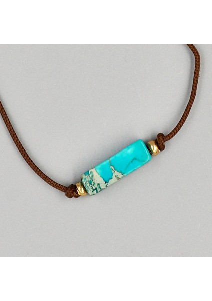 Doğal Turkuaz Taşlı Mineli Minimalist 3’lü Bileklik Hediye Seti modelleri