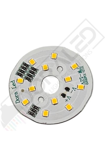 12Volt 7Watt Smd 5630 Ledli Led Modül 10mm Delik Çaplı Gün Işığı 12V 7W Avize Ledi 44mm(3 Adet)