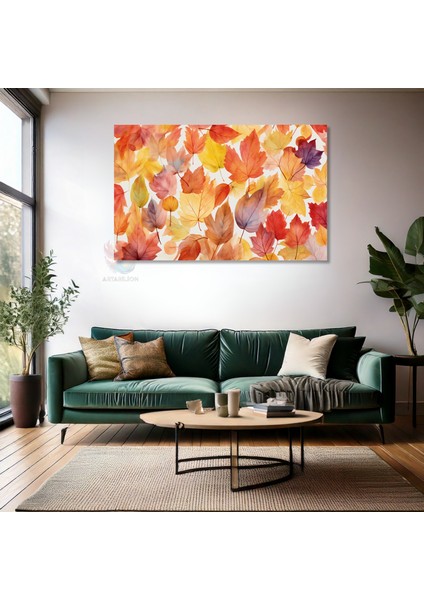 Kanvas Yatay Duvar Tablosu Kanvas Sonbahar Yapraklari Ev Ofis Salon Modern Duvar Tablosu fiyatları