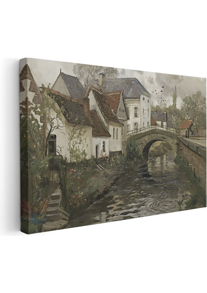 Kanvas Yatay Duvar Tablosu Kanvas Vintage Manzara4 Ev Ofis Salon Modern Duvar Tablosu