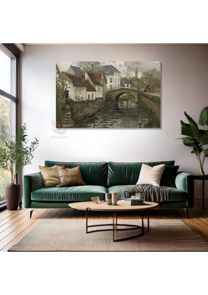 Kanvas Yatay Duvar Tablosu Kanvas Vintage Manzara4 Ev Ofis Salon Modern Duvar Tablosu fiyatları
