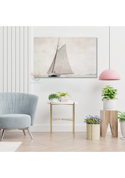 Kanvas Yatay Duvar Tablosu Kanvas Vintage Yelkenli Ev Ofis Salon Modern Duvar Tablosu modelleri