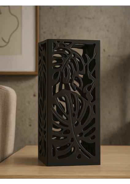 Monstera Yaprak Desenli Kalemlik Takı Kutusu Masaüstü Organizeri