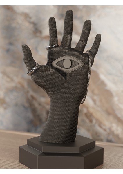 Tek Göz El Takı Tutucu ve Heykel Biblo Dekor Takı Kutusu