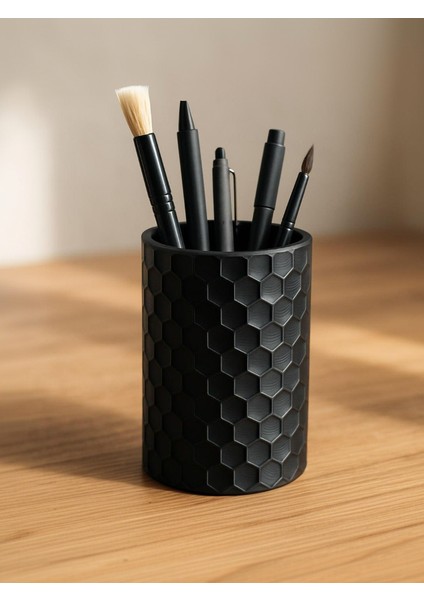 Petek Desenli Kalemlik Takı Kutusu Masaüstü Organizeri