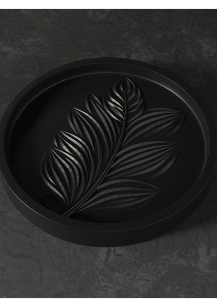 Yuvarlak Yaprak Desenli Takı Kutusu Masaüstü Organizeri