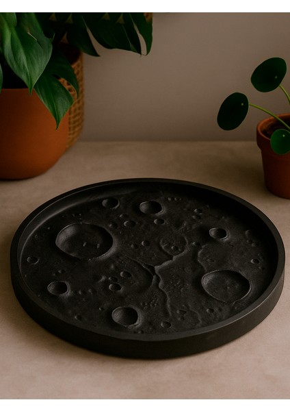 Ay Yüzeyi Desenli Tepsi Takı Kutusu Masaüstü Organizeri