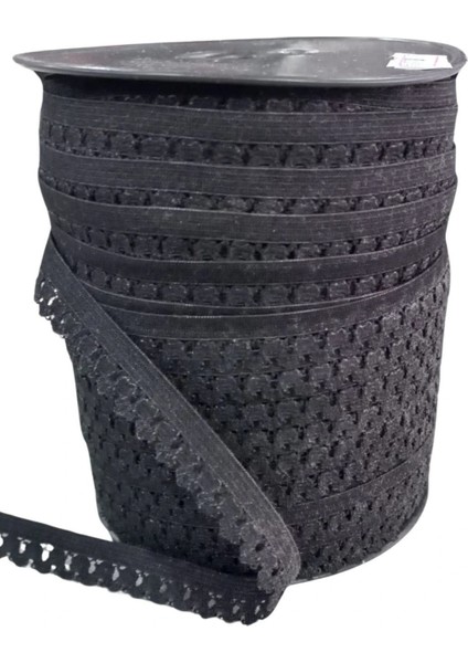 Çamaşır Askısı Şerit En 1 cm Siyah 1 Metre