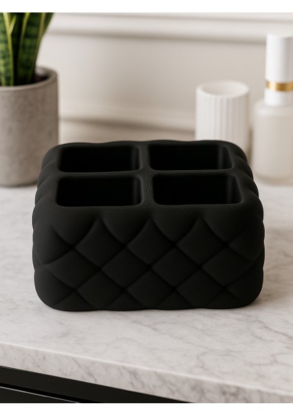 Kapiton Desenli Kalemlik Takı Kutusu Masaüstü Organizeri